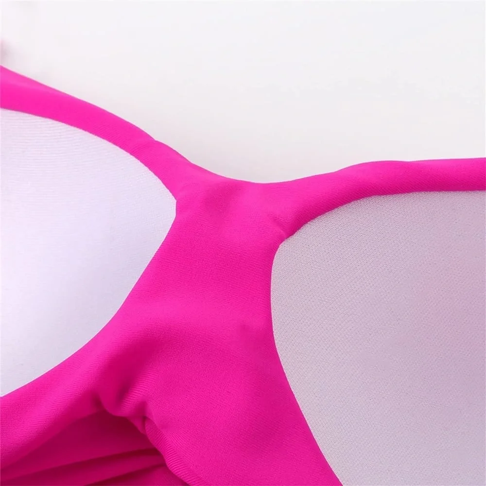 325. SMALL NWT Women Wrap Bikini Top Push Up Padded Swimsuit Top Criss Cross Tie - Picture 5 of 7